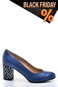 Tengerészkék természetes bőr magassarkú cipők 3s7h483