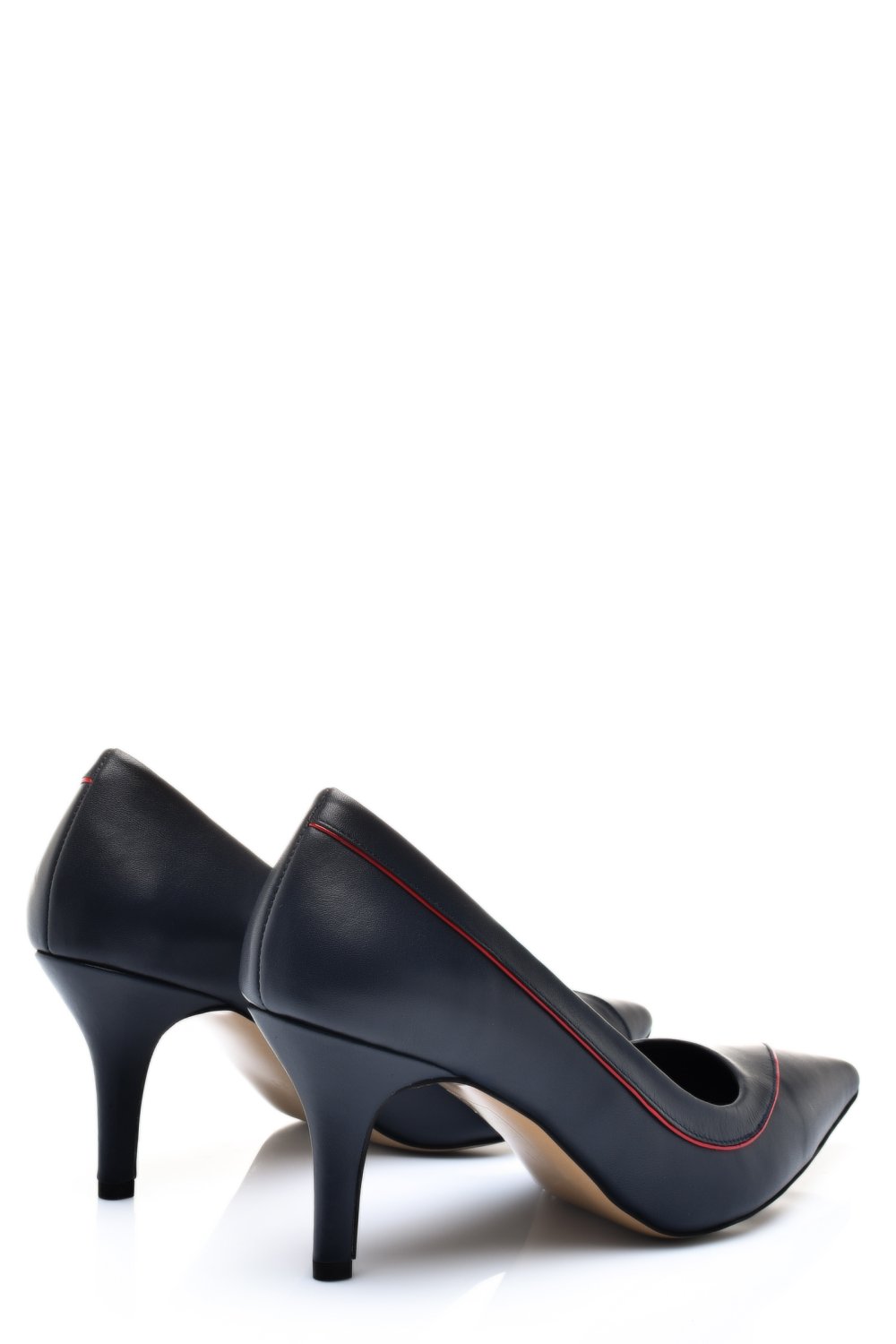 Tengerészkék természetes bőr magassarkú cipők 1s7h810