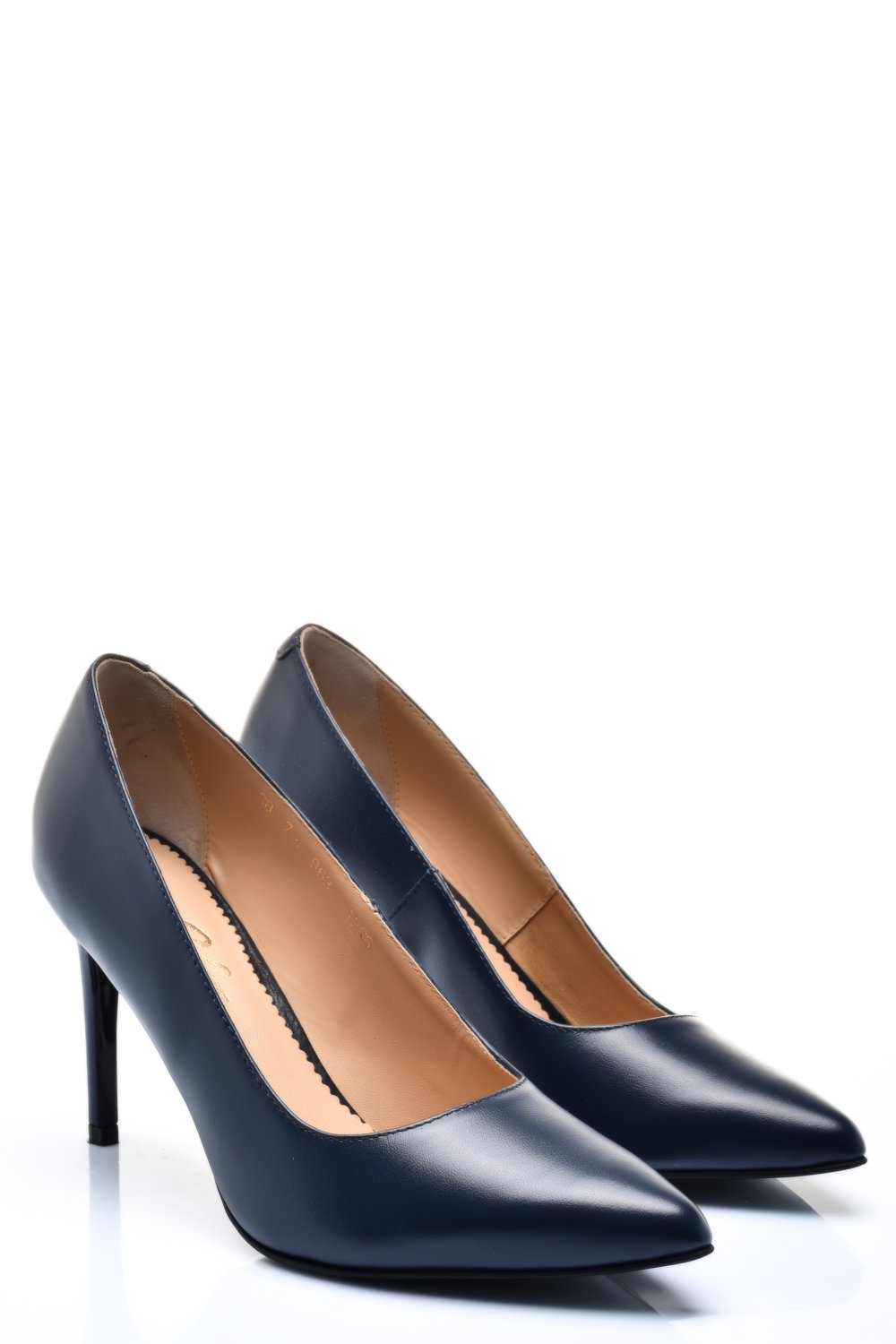 Kék természetes bőr magassarkú cipők 1s7h206