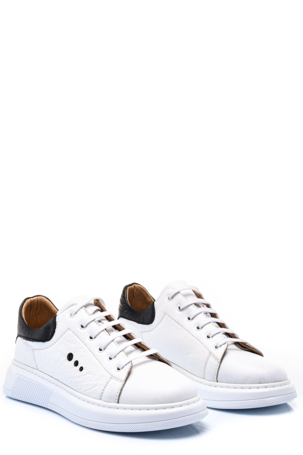 Fekete természetes bőr sport cipők bs7hgo-109