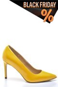 Sárga természetes lakkozott bőr magassarkú cipők 1s7h206