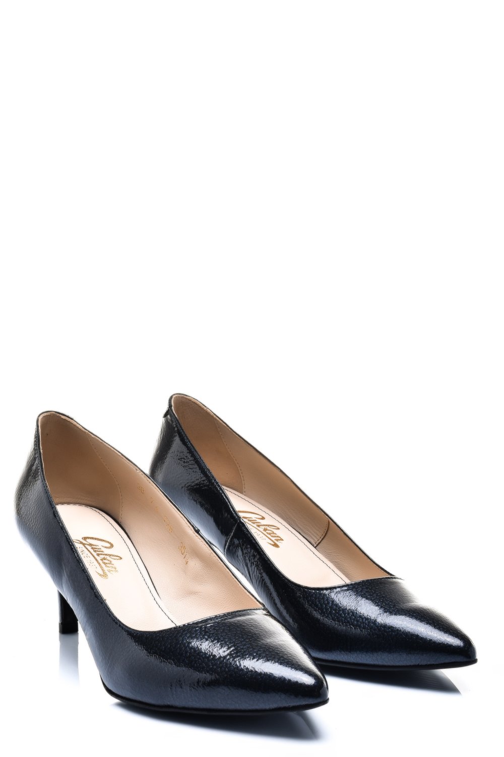 Tengerészkék természetes bőr magassarkú cipők 3s7h514