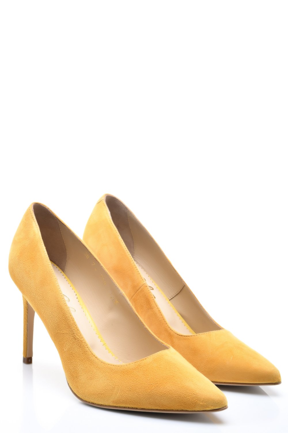 Sárga fordított bőr magassarkú cipők 1s7h206
