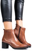 Barna természetes bőr bokacsizma ws7hh-114h54