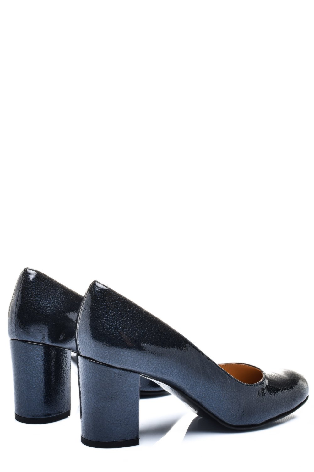 Tengerészkék természetes lakkozott bőr magassarkú cipők 3s7h483