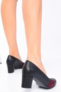 Fekete természetes bőr magassarkú cipők 3s7h020