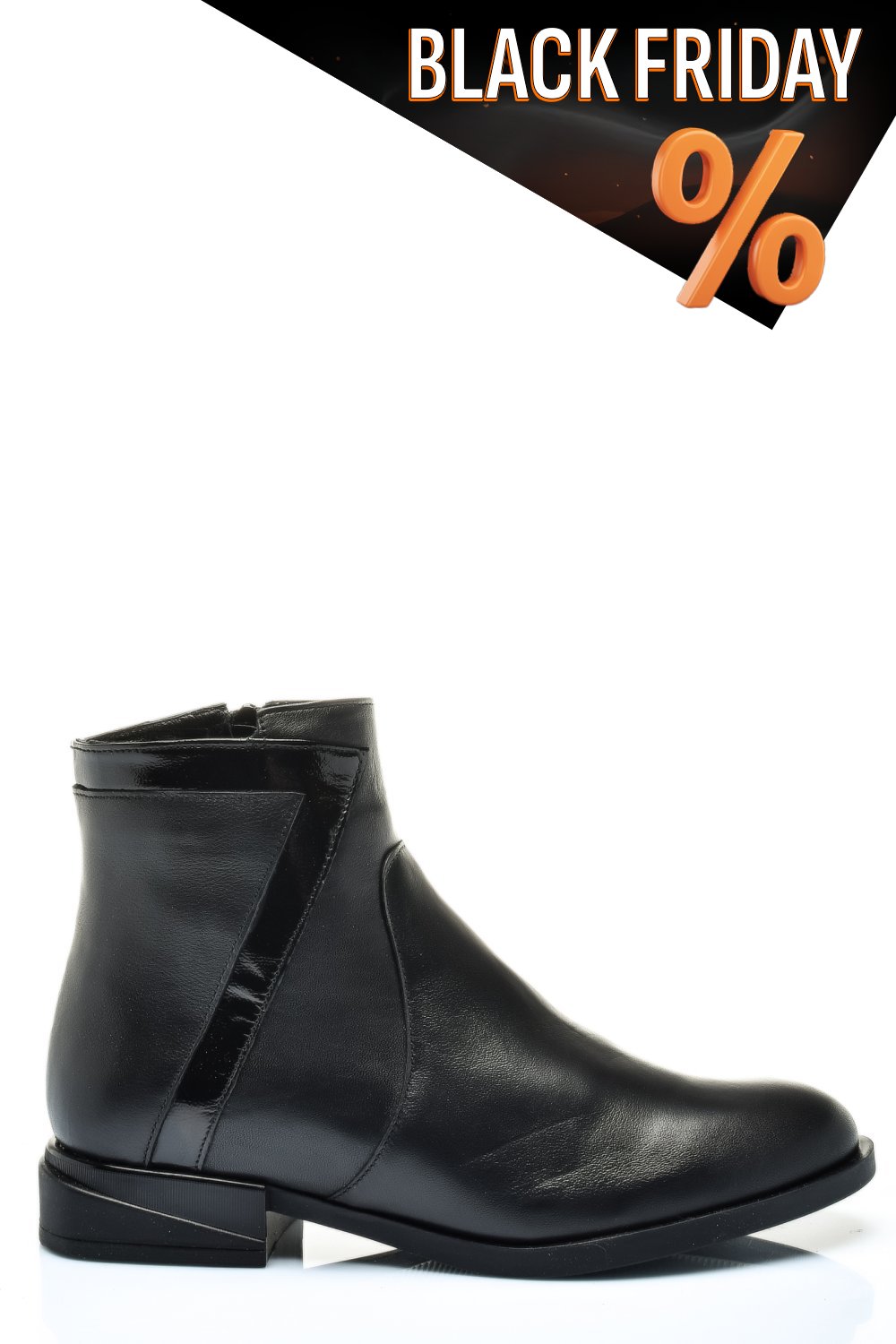 Fekete természetes bőr bakancs 2s7h32-006np-npk