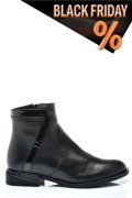 Fekete természetes bőr bakancs 2s7h32-006np-npk