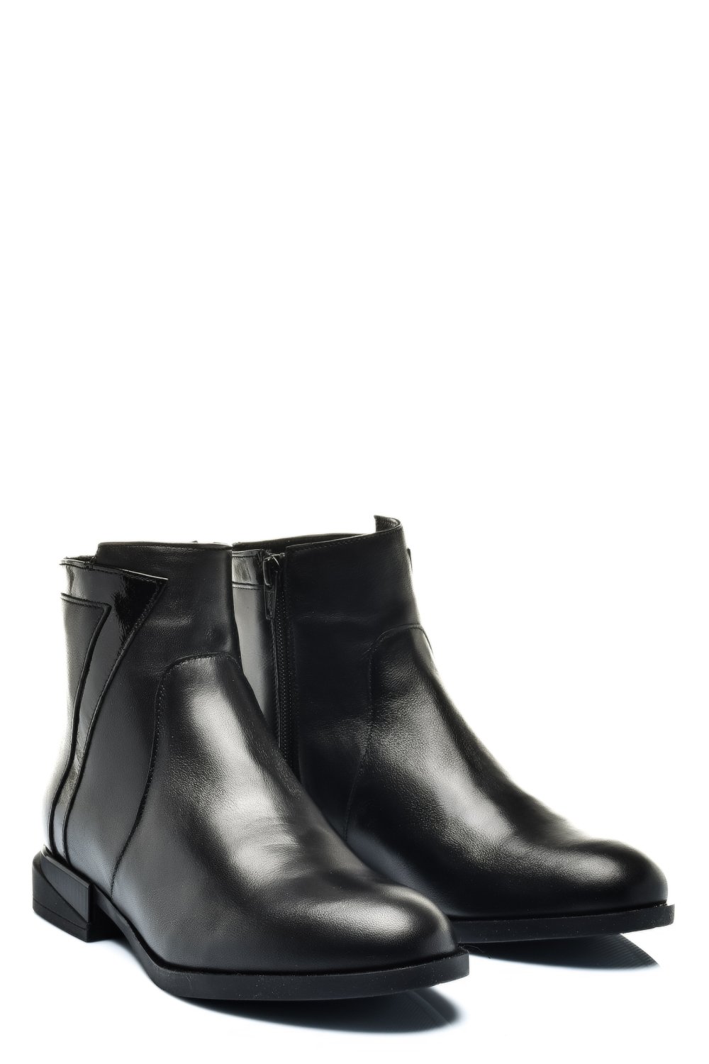 Fekete természetes bőr bakancs 2s7h32-006np-npk