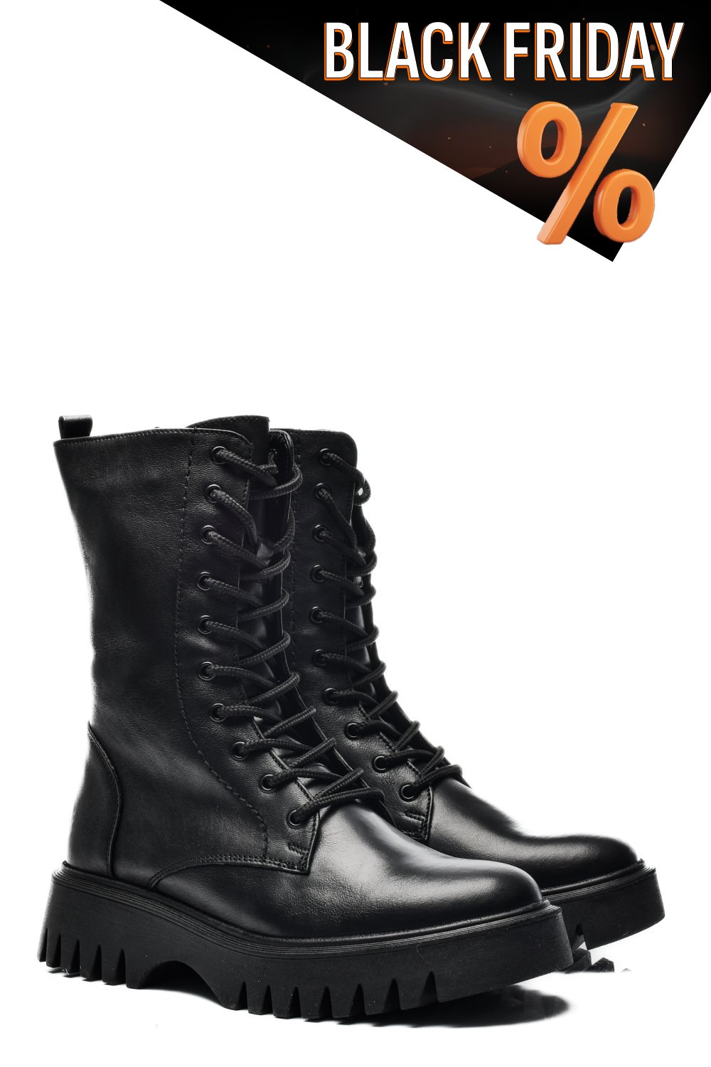 Fekete természetes bőr bakancs 2s7h32-052np