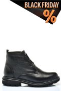 Fekete természetes bőr bakancs 2s7h32-004fl