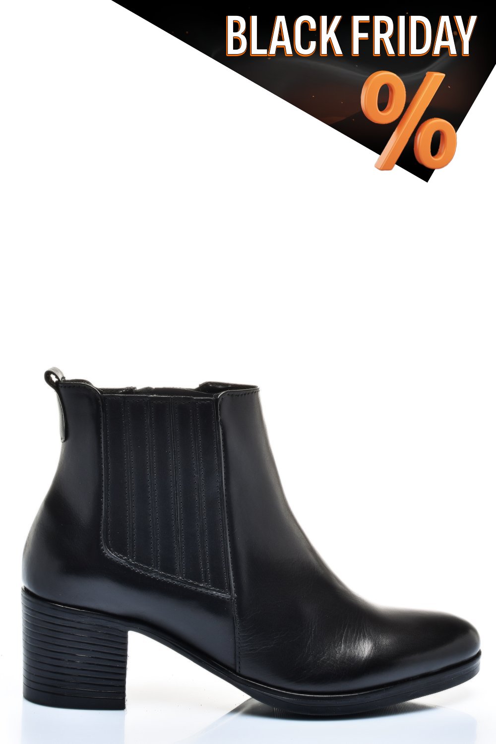 Fekete természetes bőr bokacsizma ws7hh70h13