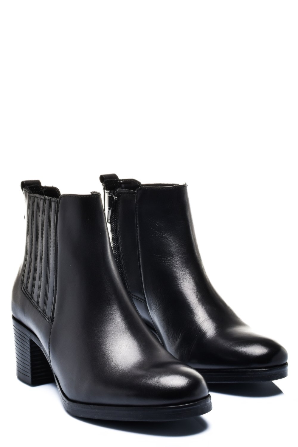 Fekete természetes bőr bokacsizma ws7hh70h13