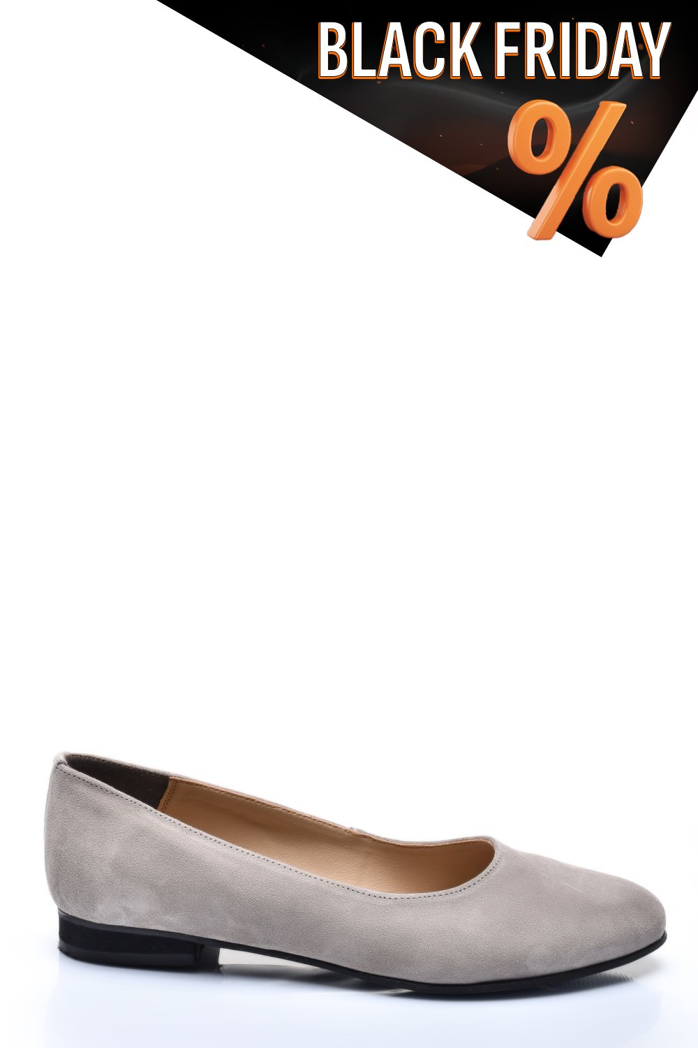 Szürke fordított bőr balett cipők 4s7h50