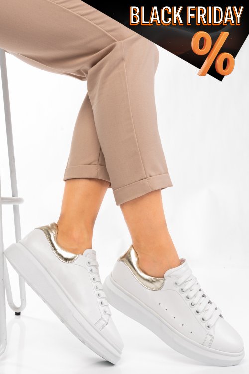 Arany természetes bőr sport cipők 2s7h01684np