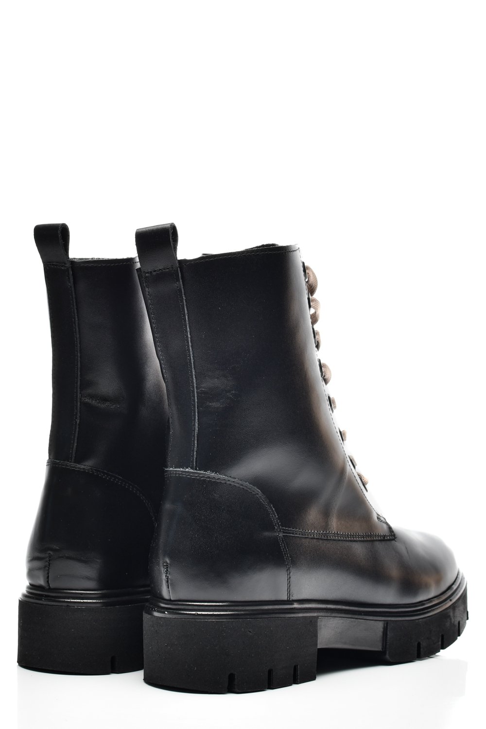 Fekete természetes bőr bakancs 1s7h31