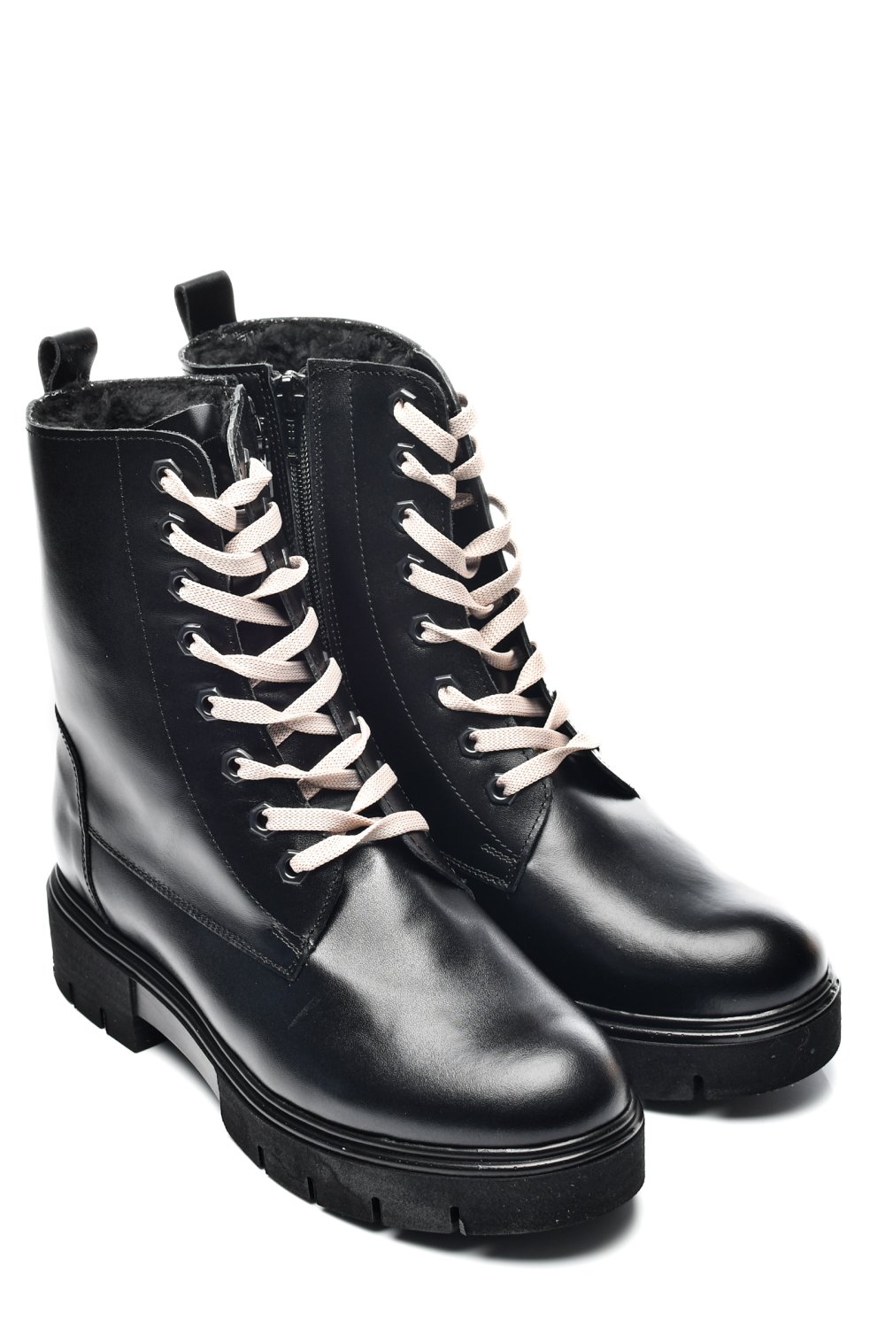 Fekete természetes bőr bakancs 1s7h31