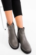 Szürke természetes bőr bakancs 0s7h82