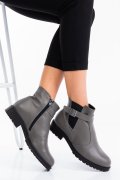 Szürke természetes bőr bakancs 0s7h82