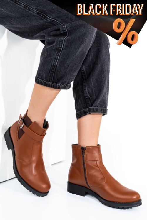 Barna természetes bőr bakancs 0s7h82