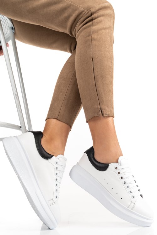 Fehér természetes bőr sport cipők 2s7h01684np