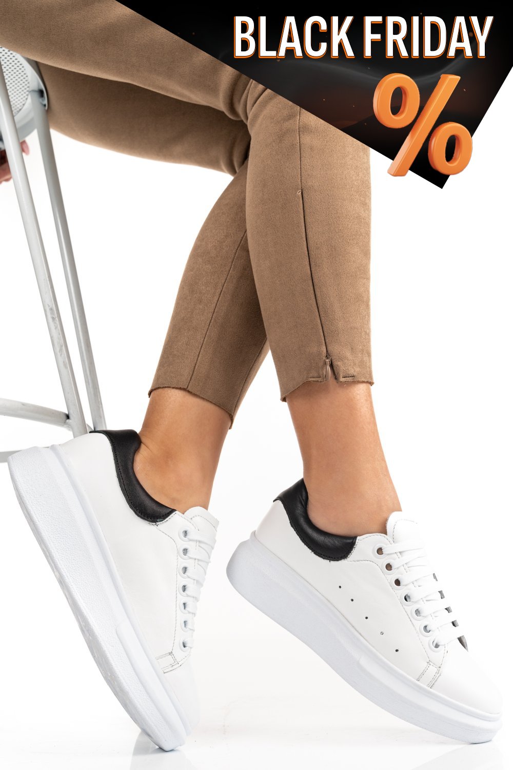 Fehér természetes bőr sport cipők 2s7h01684np