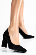 Fekete természetes bőr magassarkú cipők 1s7h900