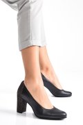 Fekete természetes bőr magassarkú cipők 1s7h722