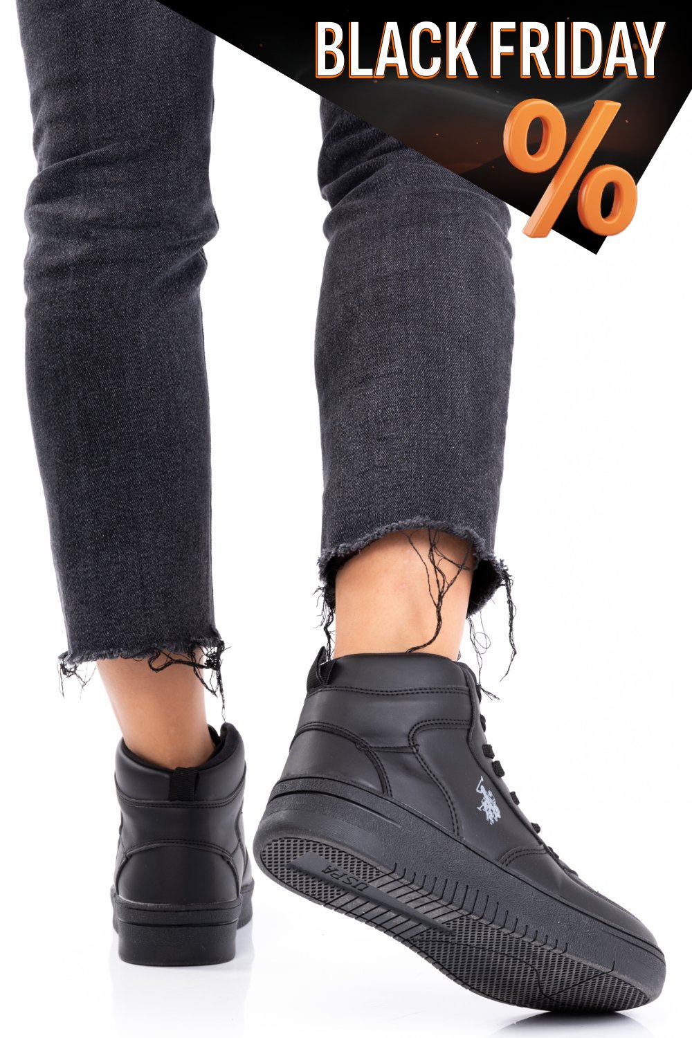 Us polo assn fekete sportcipők as7hristo-hi-1pr