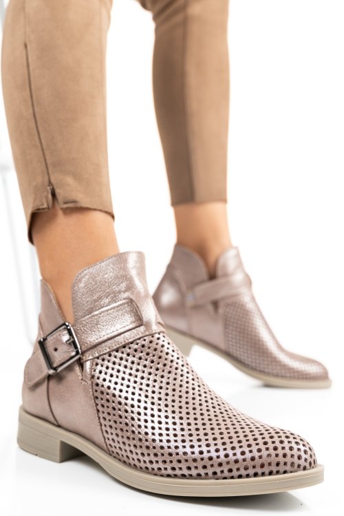 Rózsaszín természetes bőr bakancs 2s7h21817ast