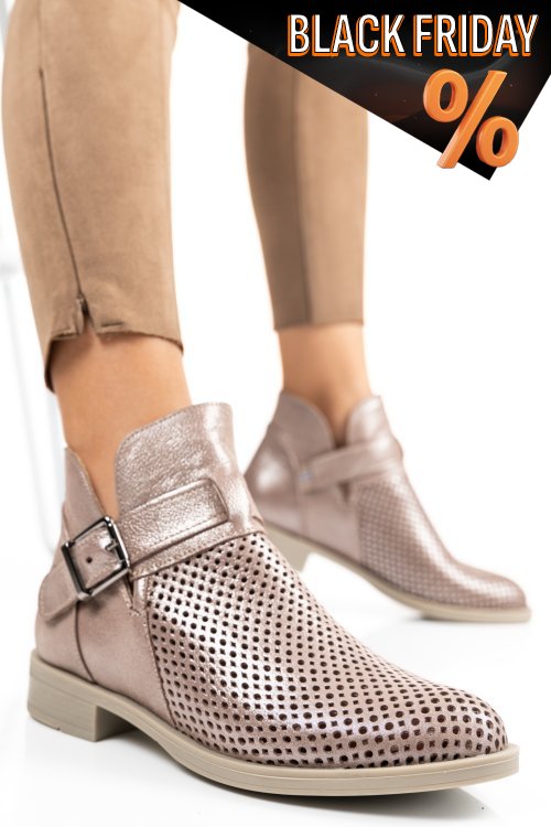 Rózsaszín természetes bőr bakancs 2s7h21817ast