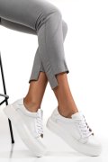 Fehér természetes bőr sport cipők 3s7h001