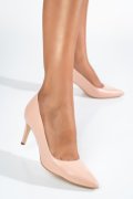 Rózsaszín természetes bőr magassarkú cipők 1s7h218