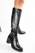 Fekete természetes bőr csizma ws7hb70h06