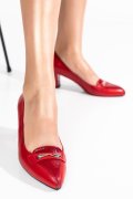 Piros természetes bőr magassarkú cipők 1s7h624