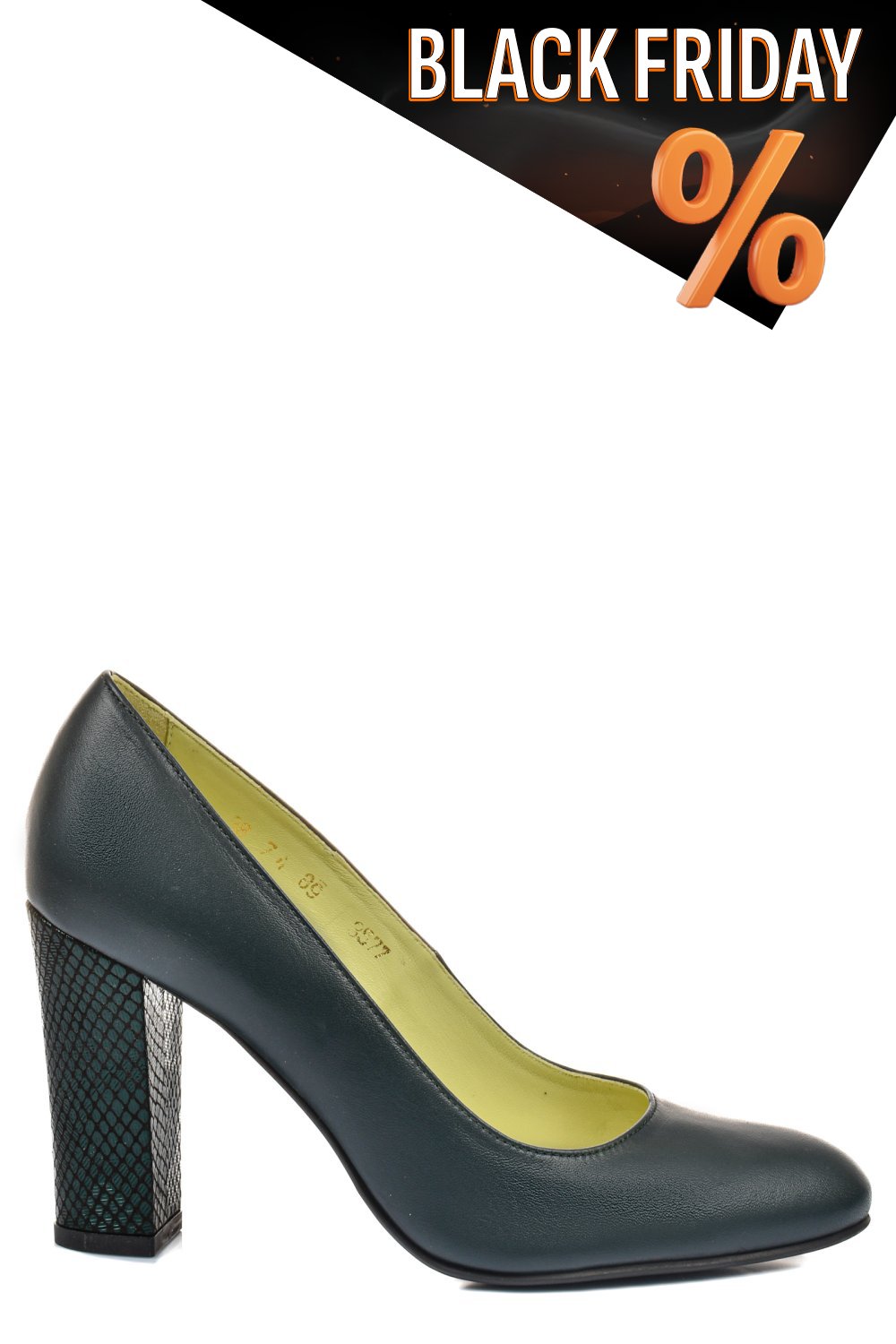 Zöld természetes bőr magassarkú cipők 3s7h577