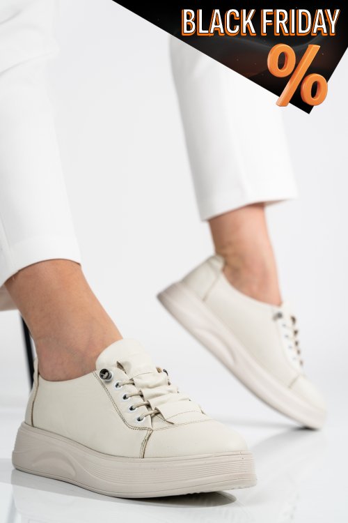 Bézs természetes bőr sport cipők 2s7h31683np