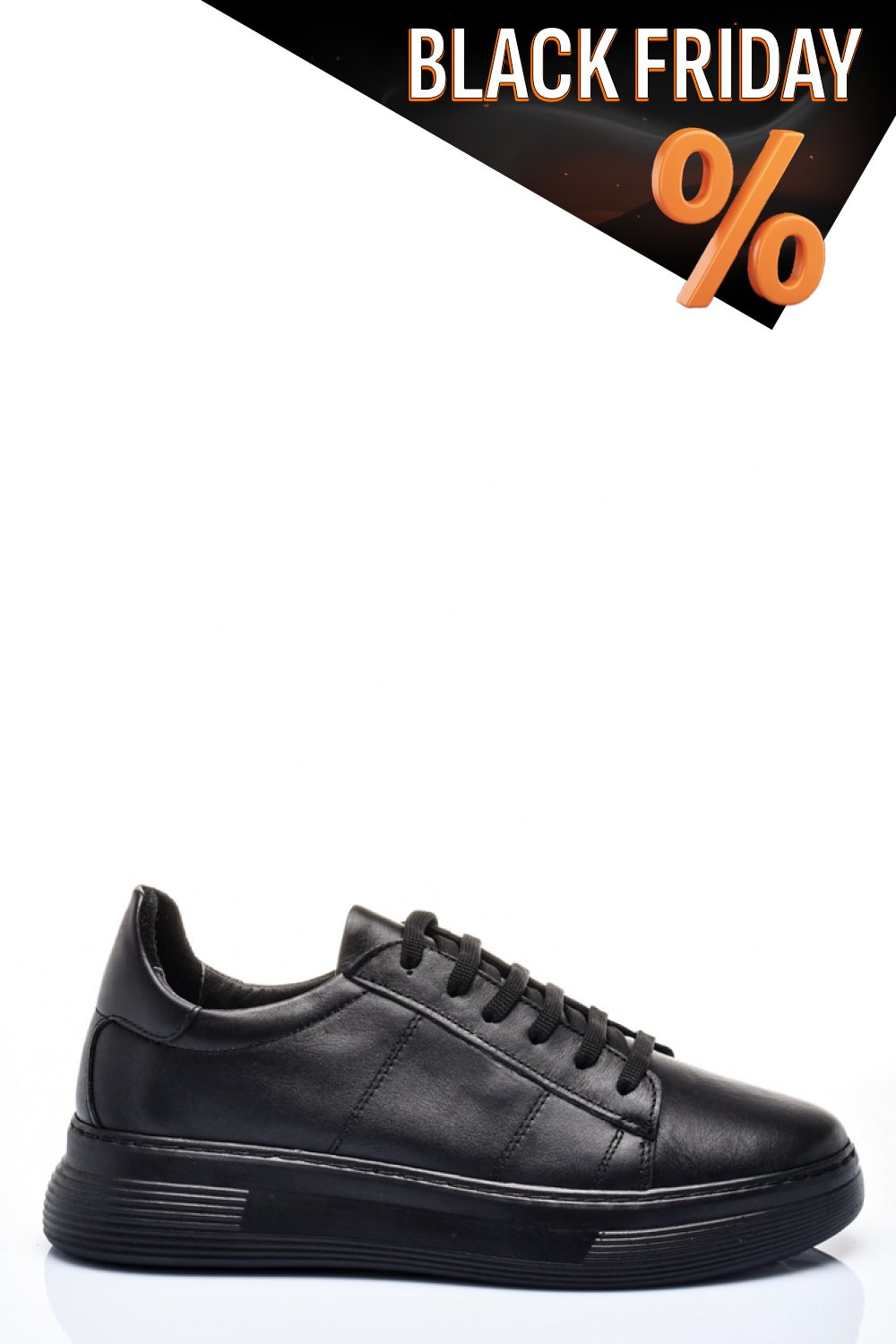 Fekete természetes bőr sport cipők 7s7h206