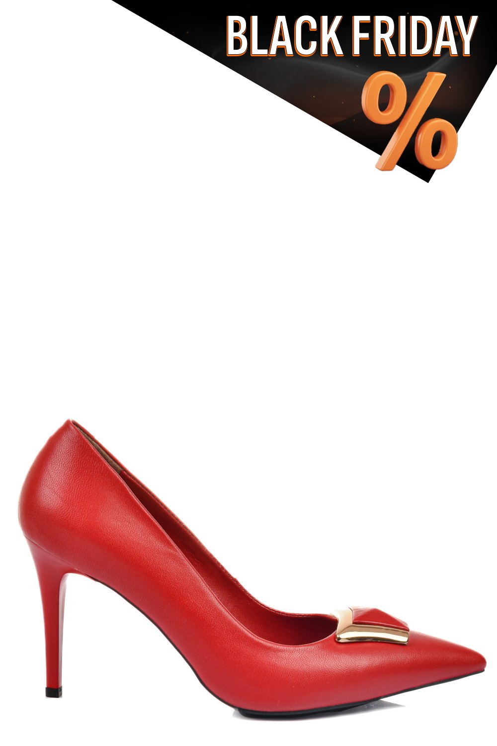 Piros természetes bőr magassarkú cipők 1s7h706