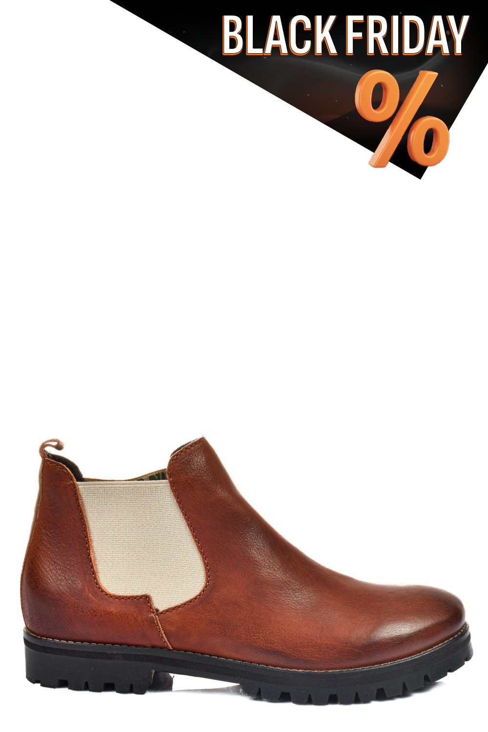 Barna természetes bőr bakancs 4s7h6-673-130