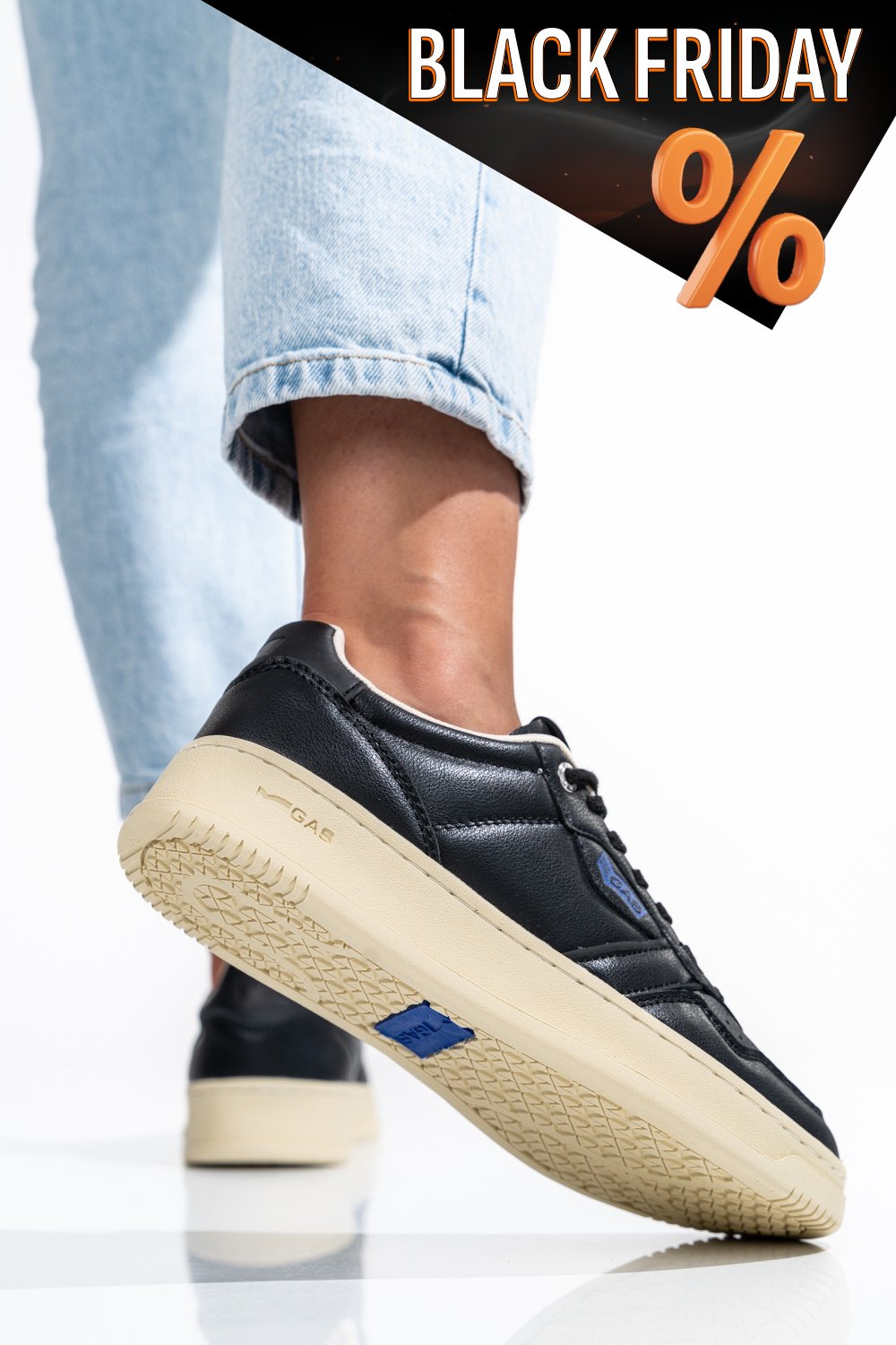 Gas fekete sportcipők gs7haw314301