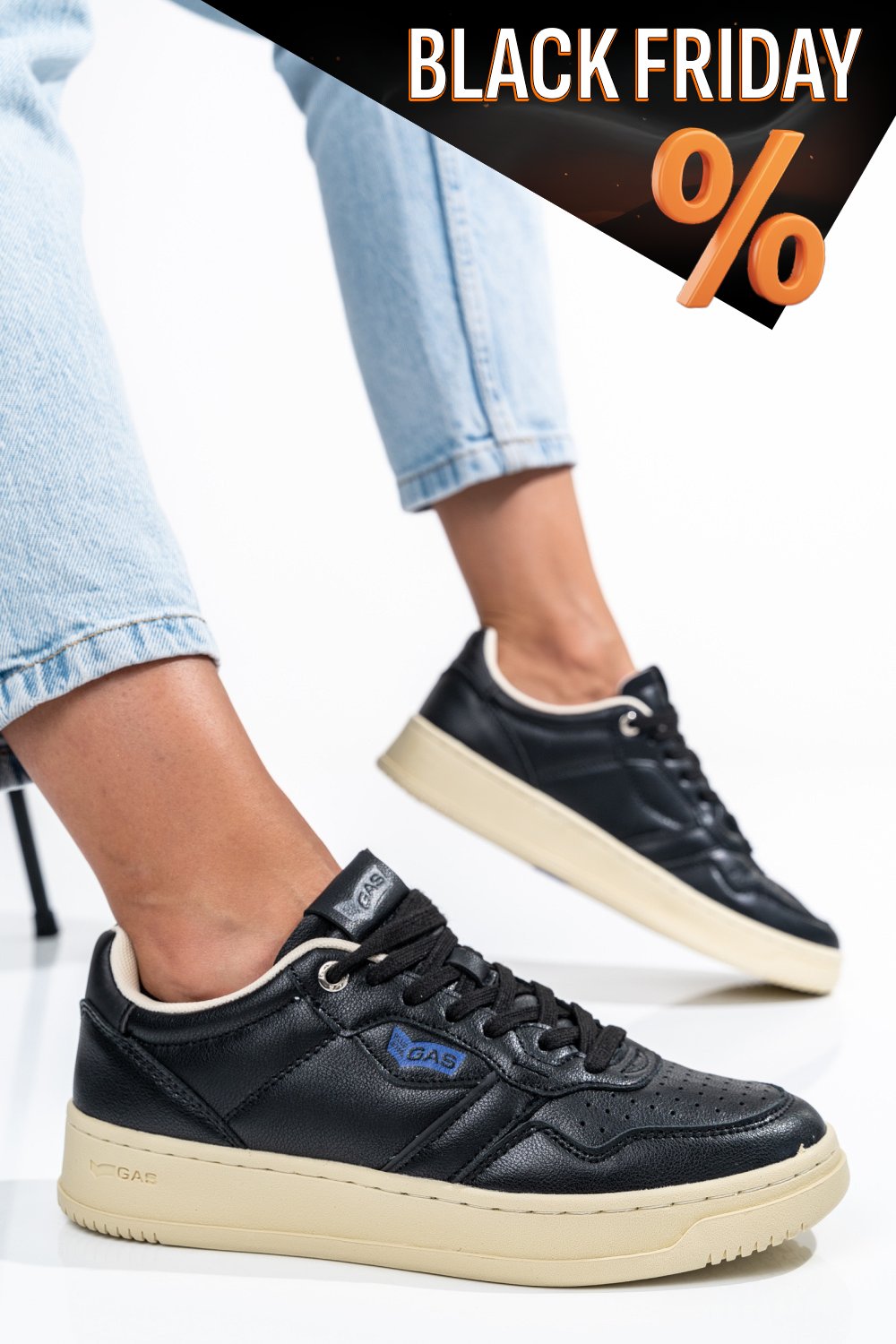 Gas fekete sportcipők gs7haw314301