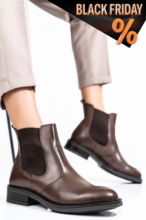 Barna természetes bőr bakancs ws7hh66h03