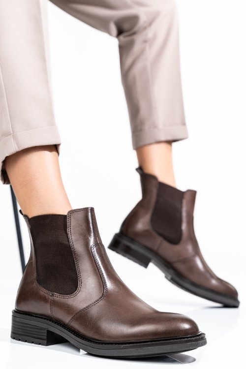 Barna természetes bőr bakancs ws7hh66h03