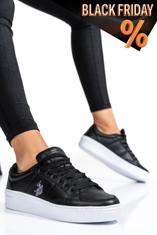 Us polo assn fekete természetes bőr sportcipők vs7hasily