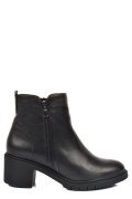 Fekete természetes bőr bokacsizma 2s7h32-026np