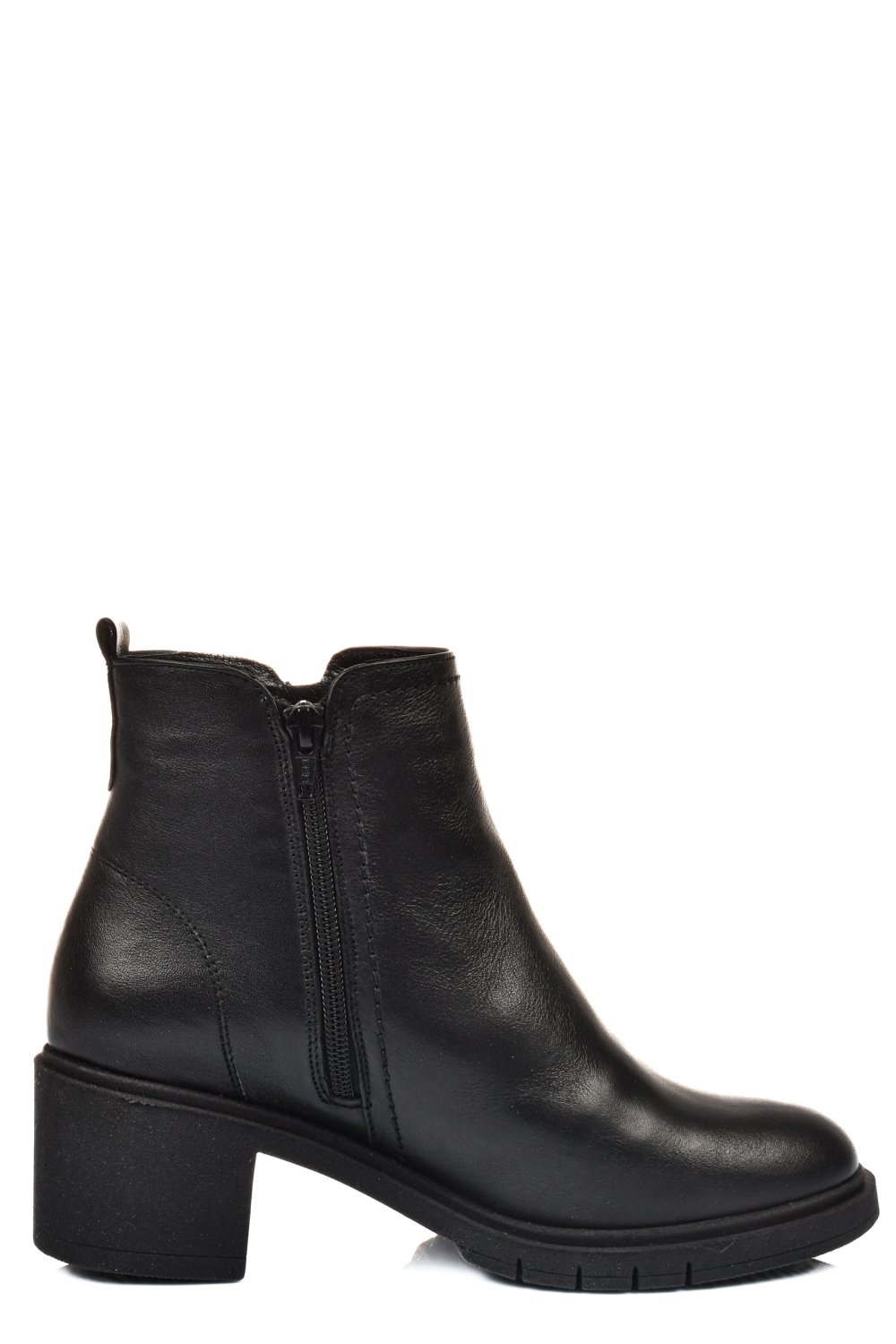 Fekete természetes bőr bokacsizma 2s7h32-026np