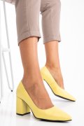 Sárga természetes bőr magassarkú cipők 1s7h780