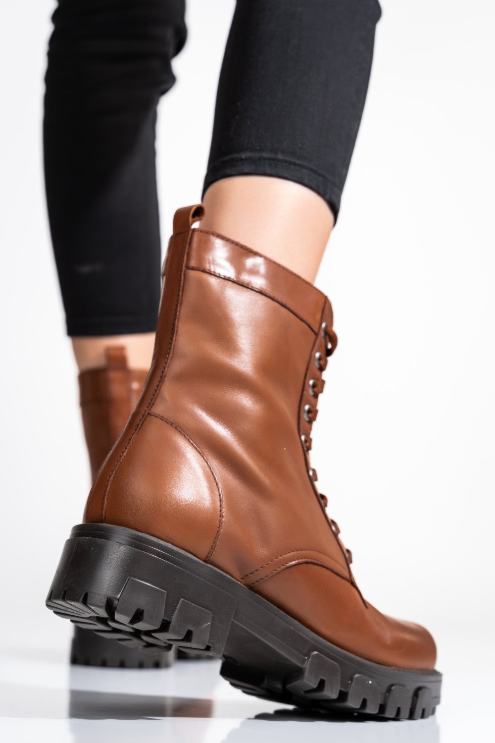 Barna természetes bőr bakancs 2s7hsi0020201