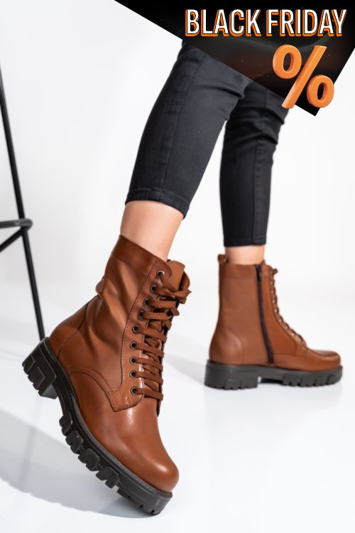 Barna természetes bőr bakancs 2s7hsi0020201